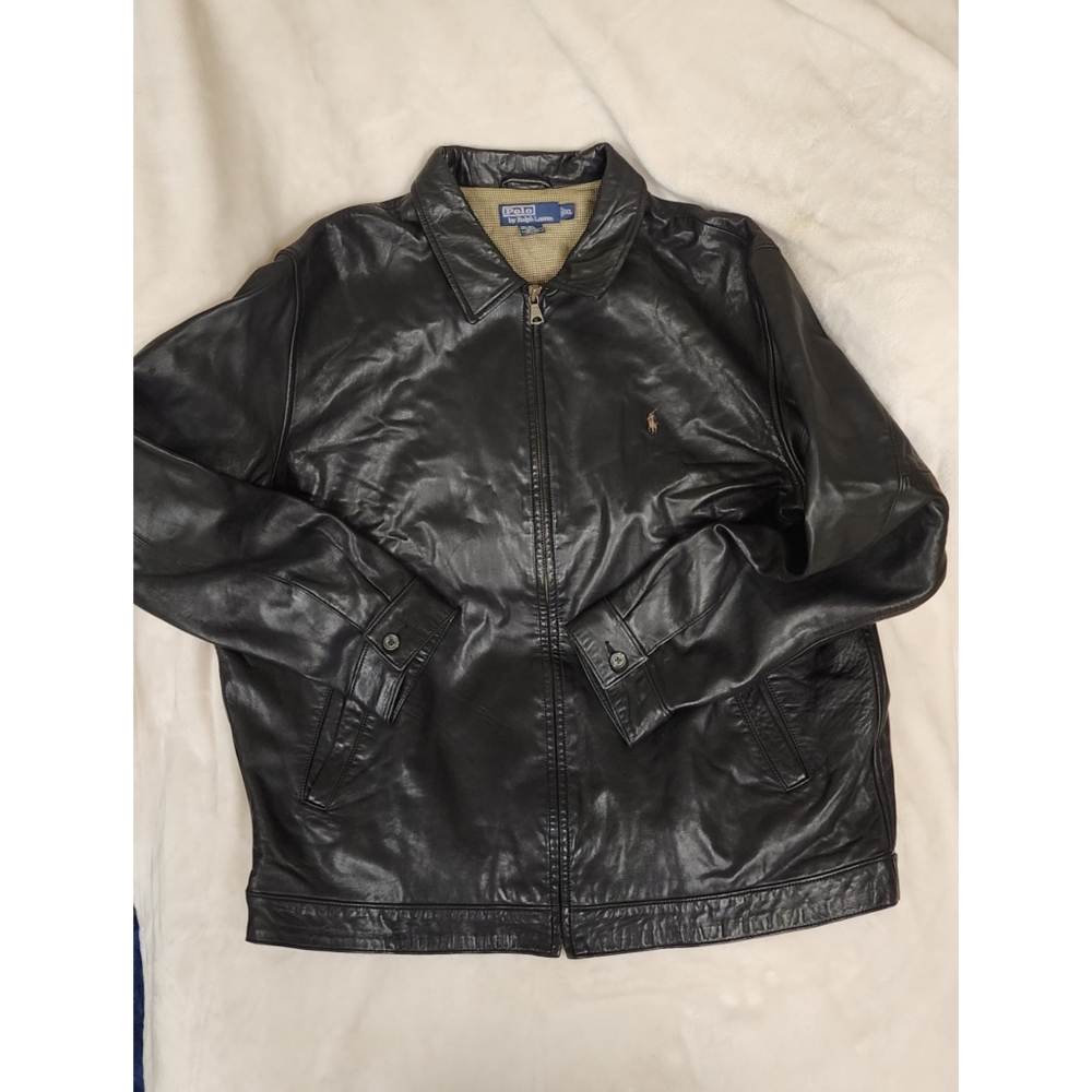 Black leather Ralph Lauren jacket